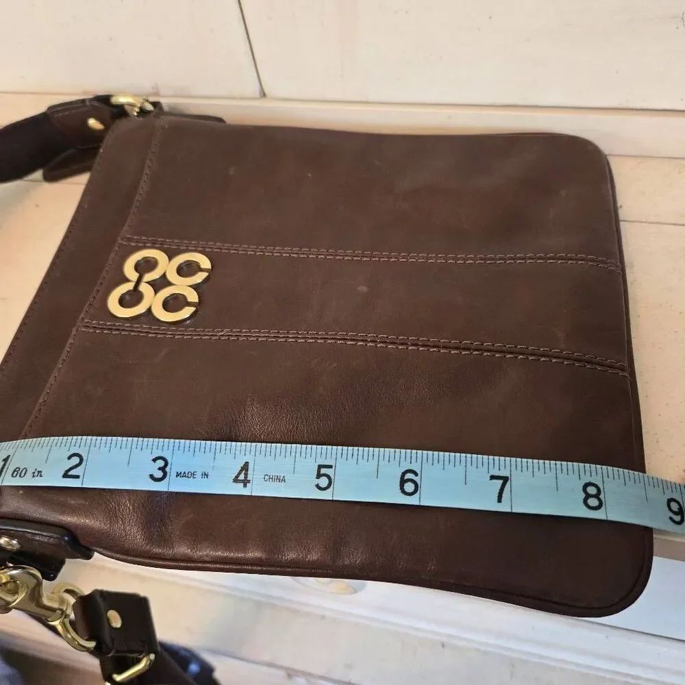 Coach Julia Op Art Swingpack Crossbody Leather Mahogany Brown - Picture 5 of 14